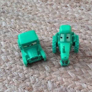 Disney Pixar Green Toy Tractor and Car Set
